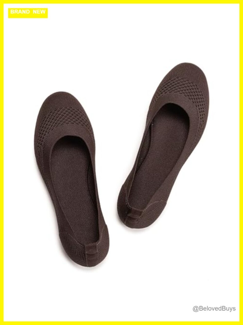 Women's Knitted Ballet Flats Round Toe Slip On Comfort Shoes
